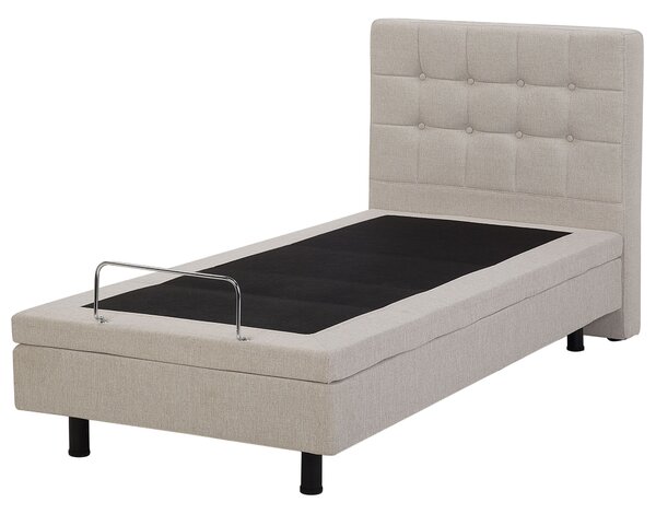 Polohovací postel Tkanina DUKE 90 x 200 cm Béžová