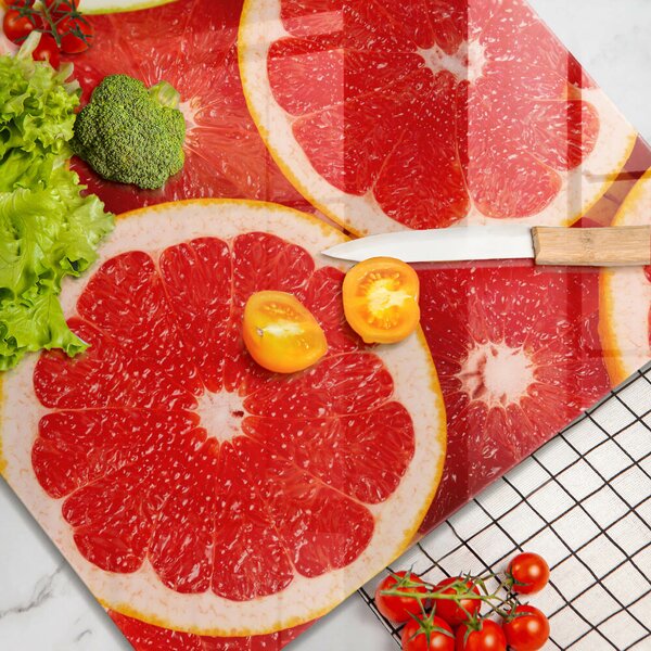 Sklo za varnou desku Plátky grapefruitu