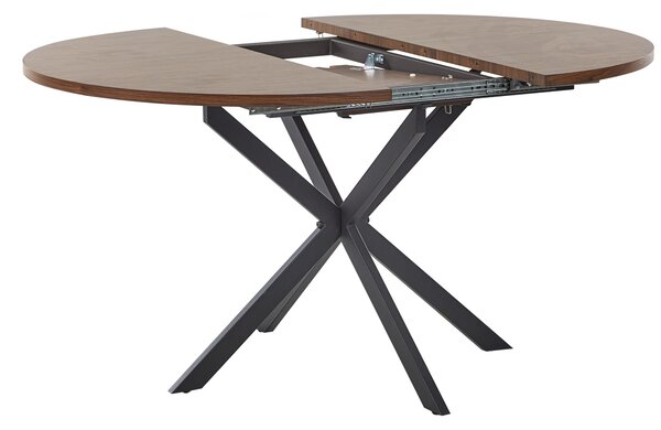 Rozkládací jídelní stůl FRIONA Tmavě hnědá 110/140 cm 110 cm