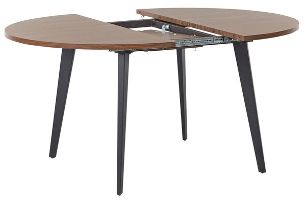 Rozkládací jídelní stůl BOVINA Tmavě hnědá 120/150 cm 120 cm