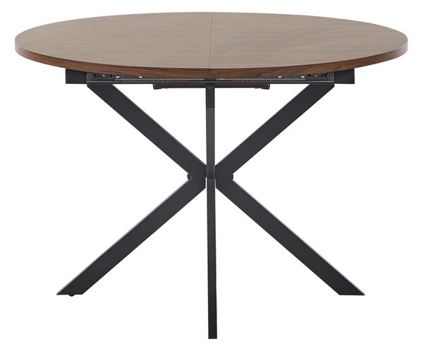 Rozkládací jídelní stůl FRIONA Tmavě hnědá 110/140 cm 110 cm