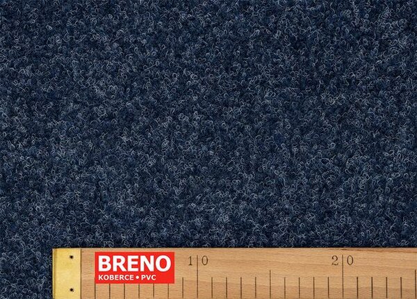 Breno Metrážový koberec ZENITH (SANTANA, ZERO) 35 tmavě modrý, šíře 400 cm, Modrá/Vícebarevné