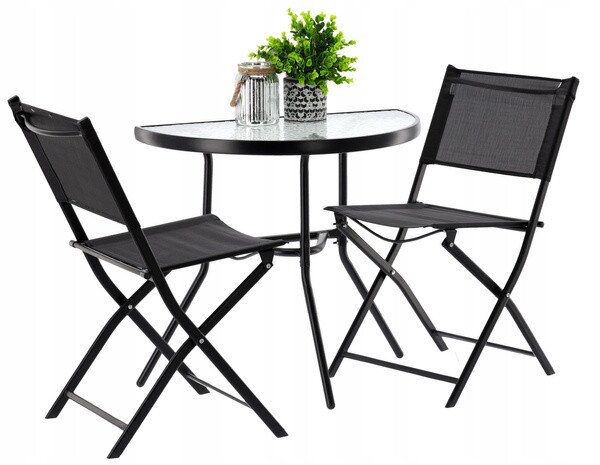 Set zahradního nábytku ZORINA černý SAD7132