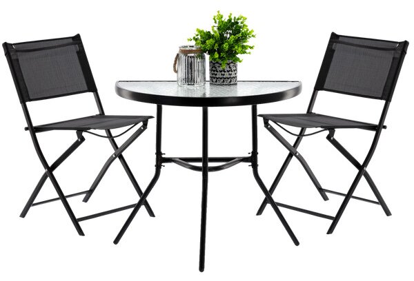 Set zahradního nábytku ZORINA černý SAD7132