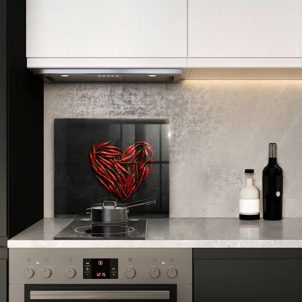 Sklo za varnou desku Chilli paprička srdce