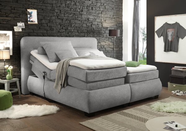 POSTEL BOXSPRING, 160/200 cm, jílová barva MID.YOU - Manželské postele, Online Only