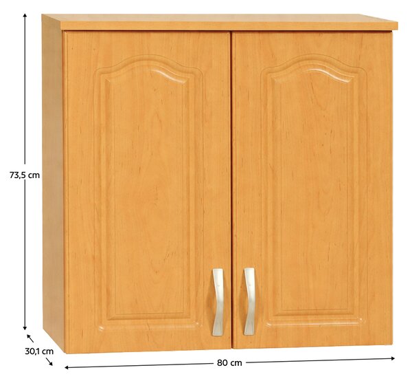 KONDELA Horní skříňka, olše, LORA MDF NEW KLASIK W80 / 735