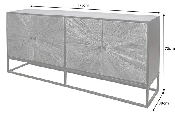 Komoda BARRACUDA 180 CM přírodní masiv mango / teak Nábytek | Úložné prostory | Komody | Nízké
