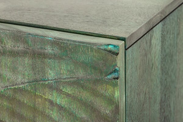 Vysoká komoda SNAKE 120 CM tyrkysová masiv mango Nábytek | Úložné prostory | Komody | Vysoké