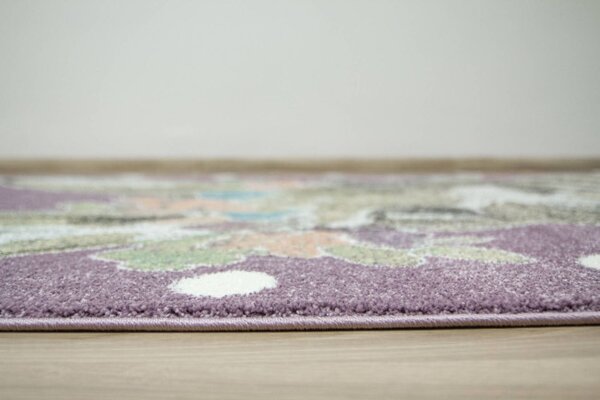Dětský koberec Lima G755A zajíček, žlutý / fialový