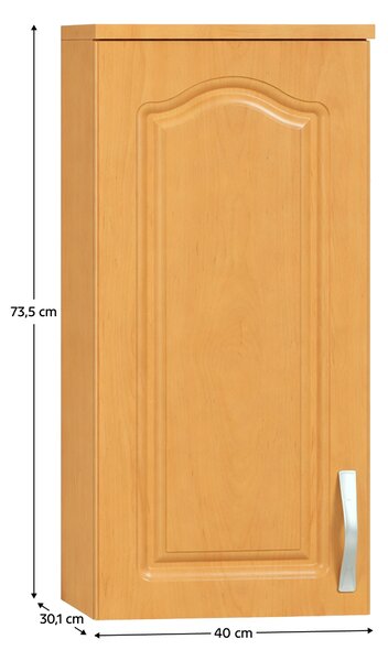 KONDELA Horní skříňka, olše, ľavá, LORA MDF NEW KLASIK W40 / 735