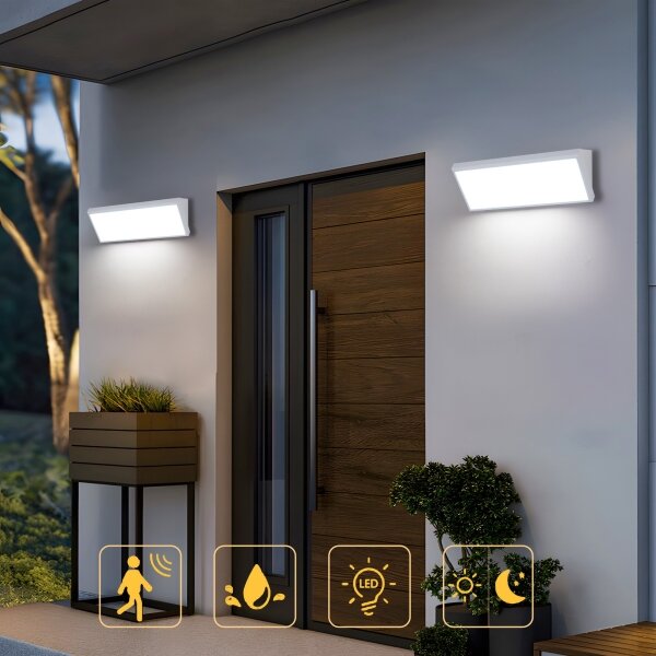 Brilagi - LED Venkovní nástěnné svítidlo TRIANGLE LED/42W/230V bílá IP65