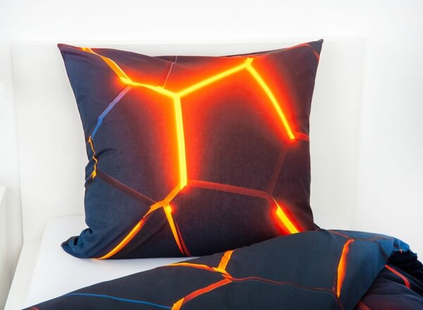 HERDING Povlečení Bavlna, 3D Efekt orange Bavlna, 140/200, 70/90 cm