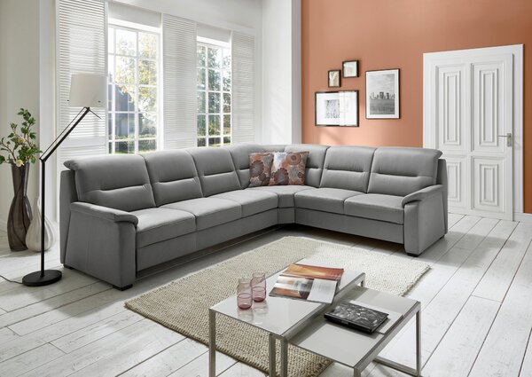 ROHOVÁ SEDAČKA, textil, šedá Beldomo Comfort - Sedací soupravy