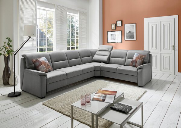 ROHOVÁ SEDAČKA, textil, šedá Beldomo Comfort - Sedací soupravy