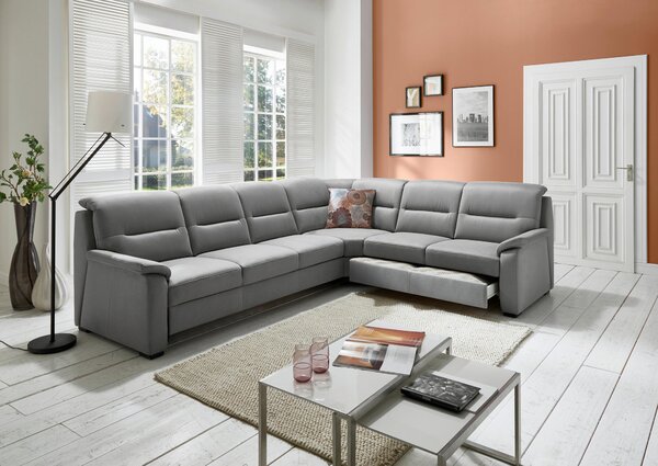 ROHOVÁ SEDAČKA, textil, šedá Beldomo Comfort - Sedací soupravy