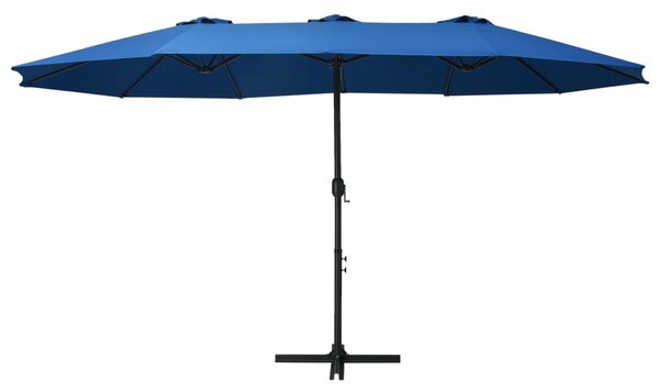 Zahradní slunečník s hliníkovou tyčí 460 x 270 cm modrý