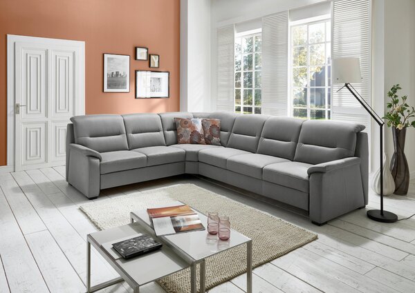 ROHOVÁ SEDAČKA, textil, šedá Beldomo Comfort - Sedací soupravy