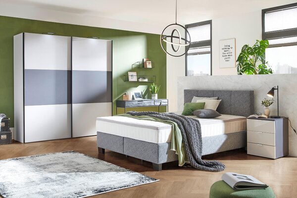 POSTEL BOXSPRING, 120/200 cm, platinová Hom`in - Jednolůžkové postele