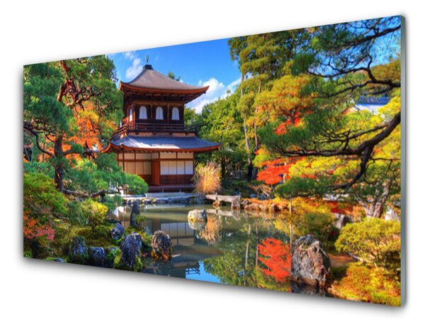 Obraz na skle Zahrada Japonsko Krajina 120x60 cm
