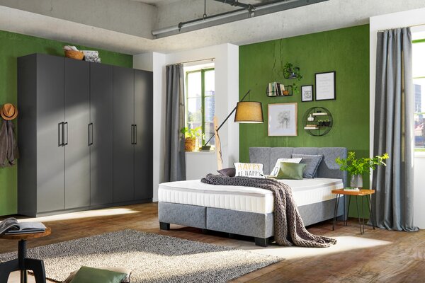 POSTEL BOXSPRING, 120/200 cm, platinová Hom`in - Jednolůžkové postele