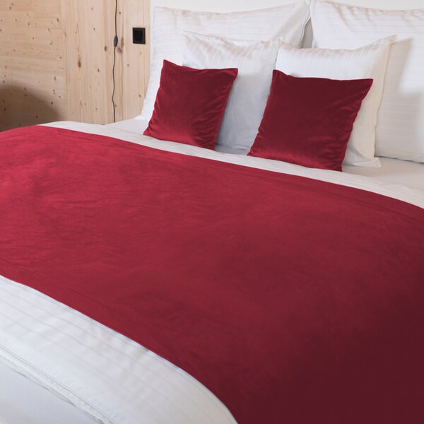 Biante Sametový přehoz na postel Velvet Premium SVP-007 Malinově červený 140x200 cm