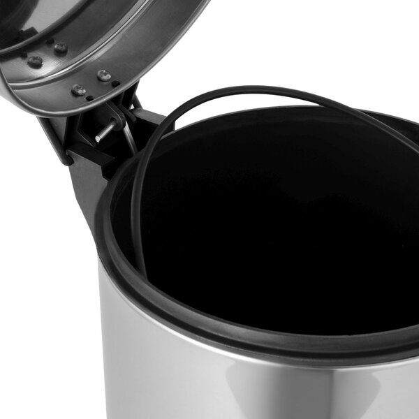 Pedálový odpadkový koš Compactor 20 L, s vyjímatelnou nádobou, nerezová ocel