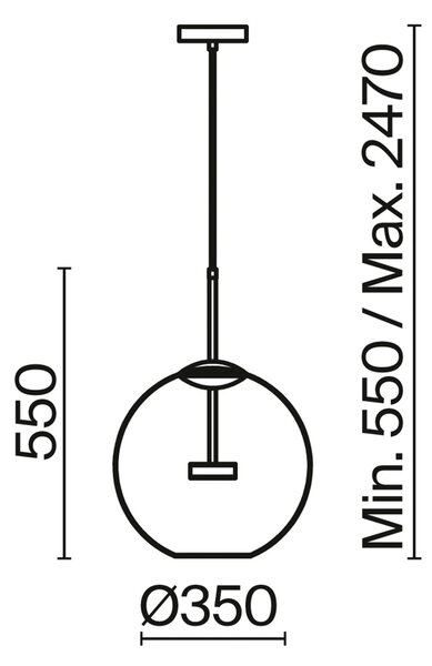 STROPNÍ ZÁVĚSNÉ SVÍTIDLO, 35/55 cm - Online Only svítidla, Online Only