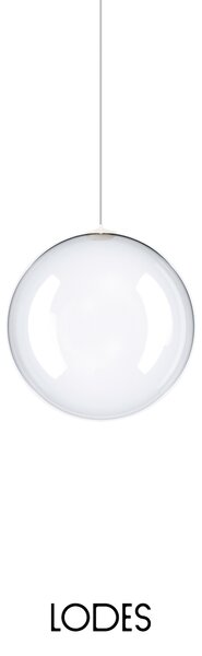 Lodes Designové závěsné LED svítidlo RANDOM SOLO, 1W, ø 18 cm, CRI90 Teplota světla: 2700K, Barva stínidla: Transparentní, Barva kabelu: transparentní