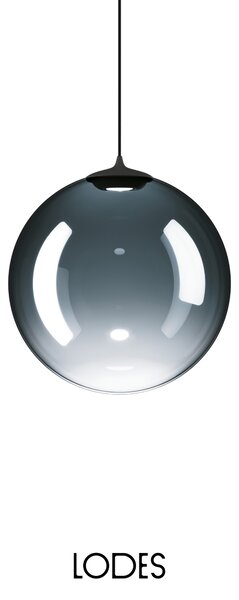 Lodes Designové závěsné LED svítidlo RANDOM SOLO, 3W, ø 23 cm, CRI90 Teplota světla: 2700K, Barva stínidla: Sněhově bílá, Barva kabelu: transparentní