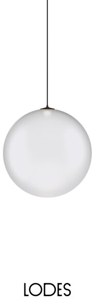 Lodes Designové závěsné LED svítidlo RANDOM SOLO, 1W, ø 18 cm, CRI90 Teplota světla: 2700K, Barva stínidla: Kouřová, Barva kabelu: černá
