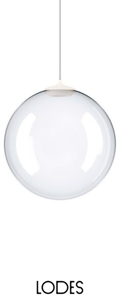 Lodes Designové závěsné LED svítidlo RANDOM SOLO, 3W, ø 23 cm, CRI90 Teplota světla: 2700K, Barva stínidla: Transparentní, Barva kabelu: transparentní