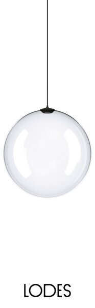 Lodes Designové závěsné LED svítidlo RANDOM SOLO, 1W, ø 18 cm, CRI90 Teplota světla: 2700K, Barva stínidla: Kouřová, Barva kabelu: černá