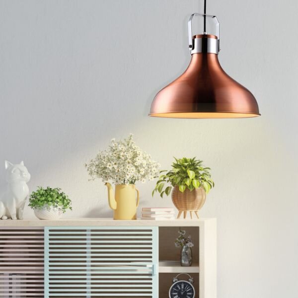 Designové závěsné svítidlo Barum na 1 žárovku E27 max 60W délka 1m, barva měď, 3 roky zár