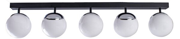 Stropní svítidlo Sfera, 5x bílé skleněné stínítko, b/ch