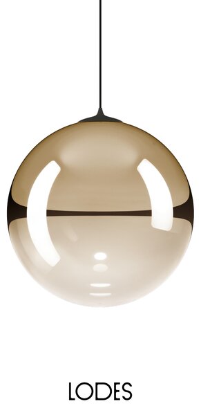 Lodes Designové závěsné LED svítidlo RANDOM SOLO, 3W, ø 28 cm, CRI90 Teplota světla: 2700K, Barva stínidla: Sněhově bílá, Barva kabelu: transparentní