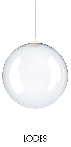 Lodes Designové závěsné LED svítidlo RANDOM SOLO, 3W, ø 28 cm, CRI90 Teplota světla: 2700K, Barva stínidla: Transparentní, Barva kabelu: transparentní