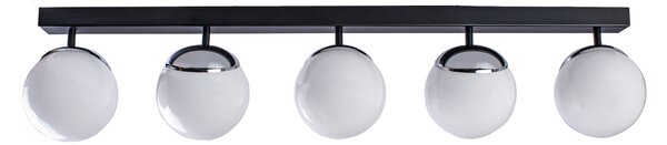 Stropní svítidlo Sfera, 5x bílé skleněné stínítko, b/ch