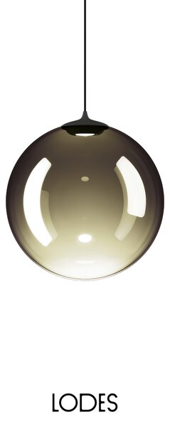 Lodes Designové závěsné LED svítidlo RANDOM SOLO, 3W, ø 23 cm, CRI90 Teplota světla: 2700K, Barva stínidla: Sněhově bílá, Barva kabelu: transparentní