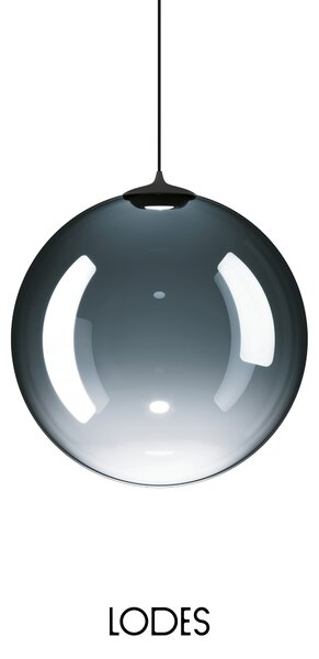 Lodes Designové závěsné LED svítidlo RANDOM SOLO, 3W, ø 28 cm, CRI90 Teplota světla: 2700K, Barva stínidla: Sněhově bílá, Barva kabelu: transparentní