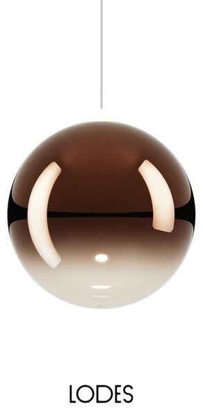 Lodes Designové závěsné LED svítidlo RANDOM SOLO, 3W, ø 28 cm, CRI90 Teplota světla: 2700K, Barva stínidla: Zlatá, Barva kabelu: černá