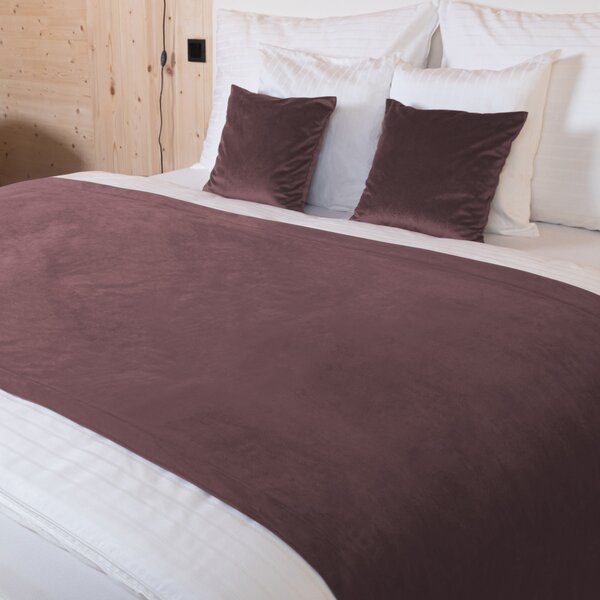 Biante Sametový přehoz na postel Velvet Premium SVP-019 Hnědofialový 140x200 cm