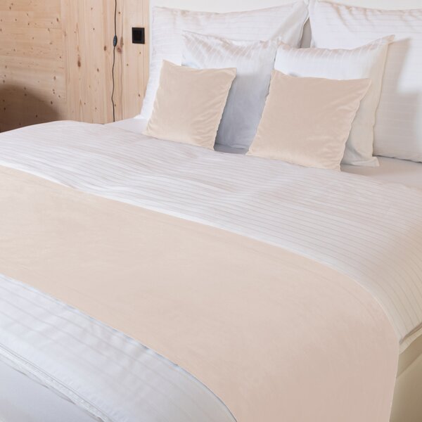Biante Sametový přehoz/běhoun na postel Velvet Premium SVP-020 Béžový Na míru
