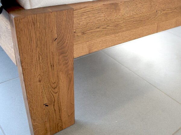 Oak´s Dubová postel Mono Klasik 4 cm masiv rustik - 80x200 cm