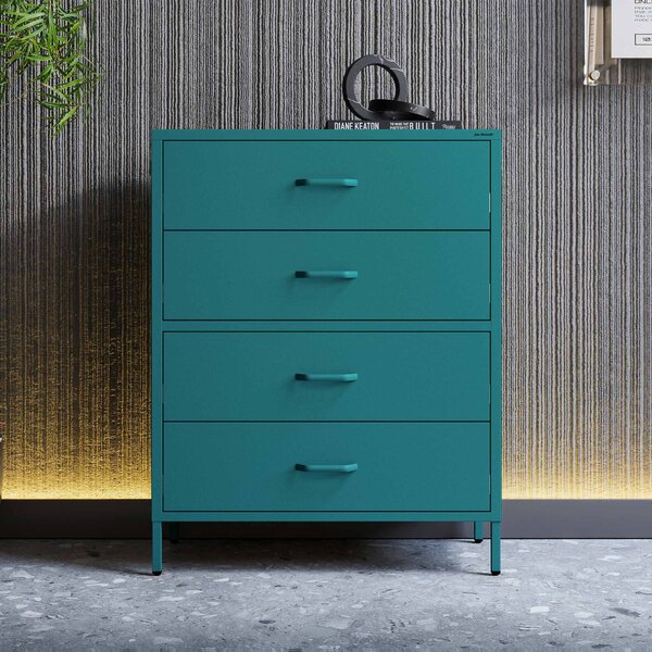 Komoda CARLA, 800 x 1015 x 400 mm, Modern: mořská barva