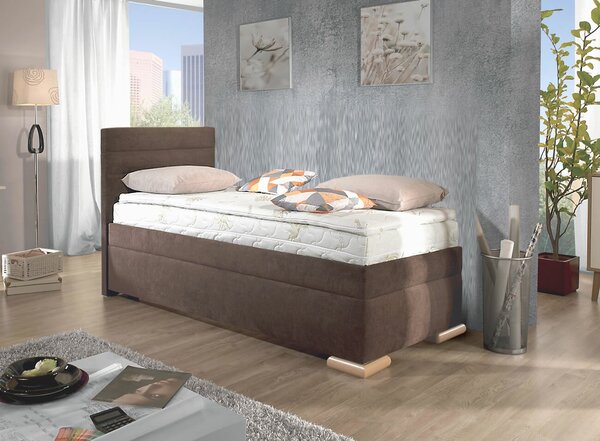 Postel boxspring s hlavovým čelem VENETO, s úložným prostorem