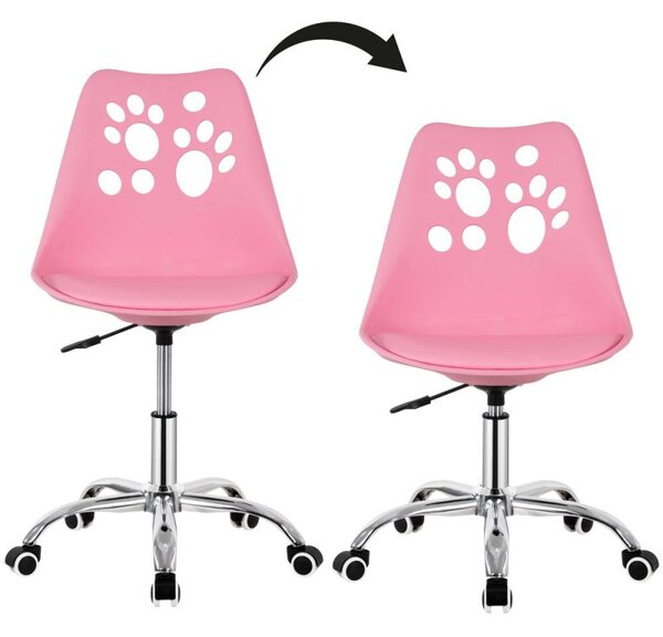 Dětská židle k psacímu stolu SPRINGOS PAWS HF0038 růžová