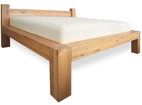 Oak´s Dubová postel Fortis 15 cm masiv rustik - 160x200 cm
