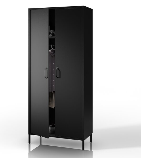 Černá šatní skříň FLAVIO Modern 800 x 1850 x 450 mm