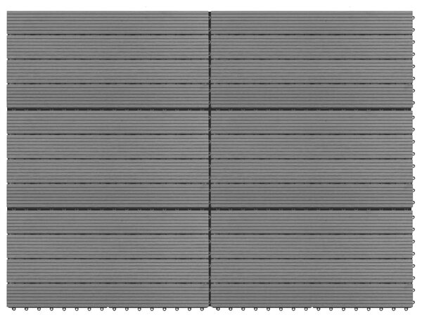 WPC dlaždice 60 x 30 cm 6 ks 1 m² šedé